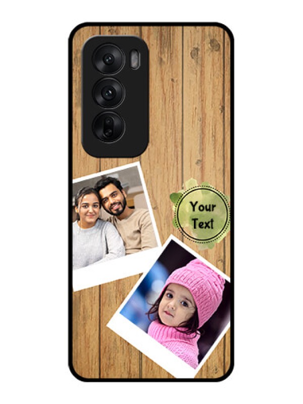 Custom Oppo Reno 12 5G Custom Glass Phone CaseWooden Texture Design