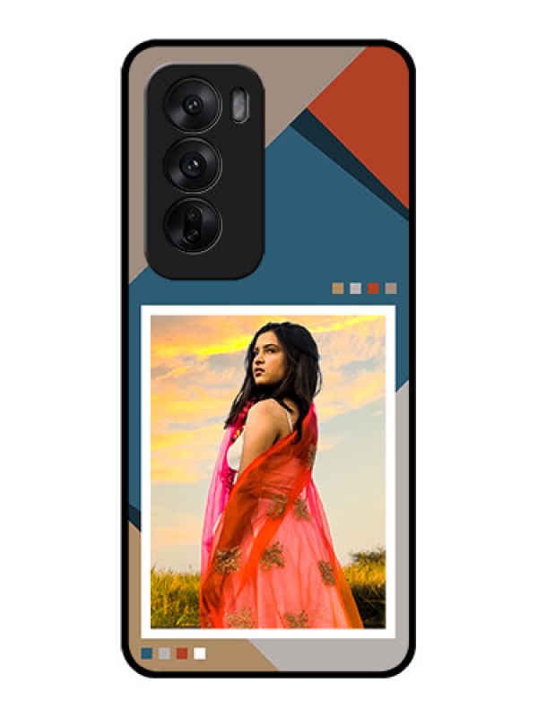 Custom Oppo Reno 12 5G Custom Glass Phone CaseRetro Color Pallet Design
