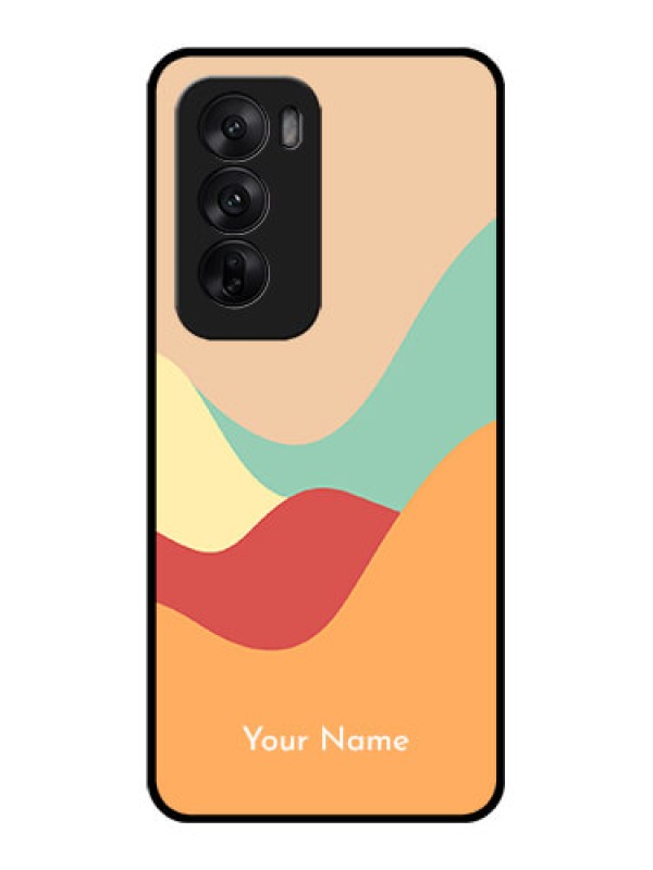 Custom Oppo Reno 12 5G Custom Glass Phone CaseOcean Waves Multi - Colour Design