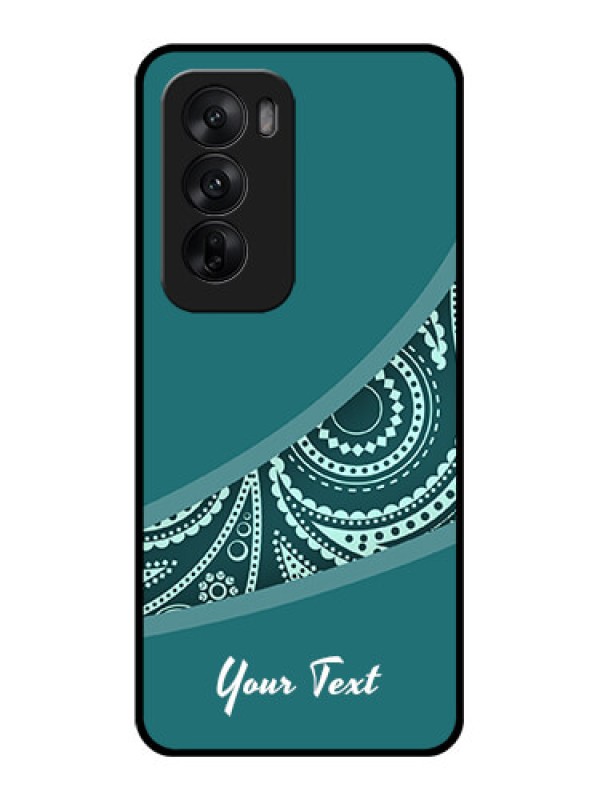 Custom Oppo Reno 12 5G Custom Glass Phone CaseSemi Visible Floral Design