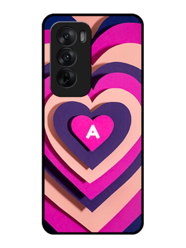 Custom Oppo Reno 12 5G Custom Glass Phone CaseCute Heart Pattern Design