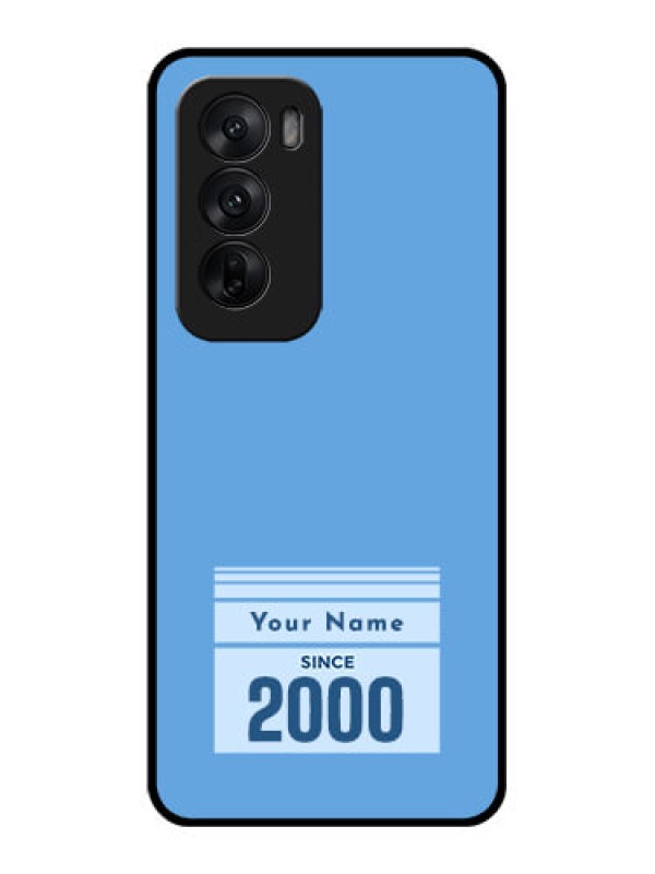 Custom Oppo Reno 12 5G Custom Glass Phone CaseCustom Year Of Birth Design