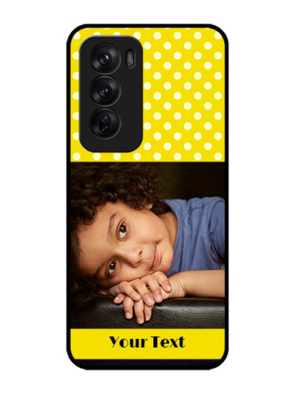 Custom Oppo Reno 12 Pro 5G Custom Glass Phone CaseBright Yellow Case Design