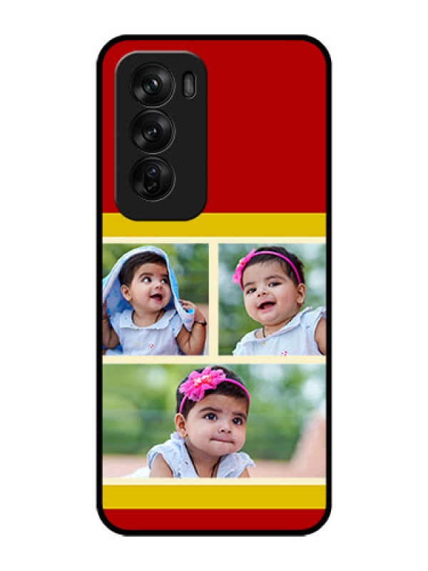 Custom Oppo Reno 12 Pro 5G Custom Glass Phone CaseMultiple Pic Upload Design