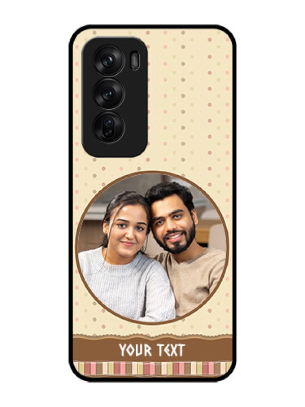 Custom Oppo Reno 12 Pro 5G Custom Glass Phone CaseBrown Dotted Mobile Case Design