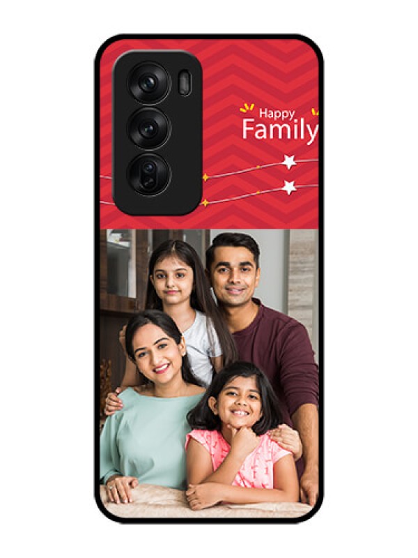 Custom Oppo Reno 12 Pro 5G Custom Glass Phone CaseHappy Family Design