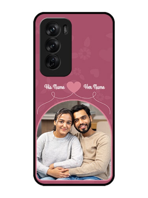 Custom Oppo Reno 12 Pro 5G Custom Glass Phone CaseLove Floral Design
