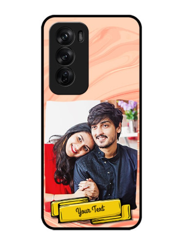Custom Oppo Reno 12 Pro 5G Custom Glass Phone CaseMarble Texture Design