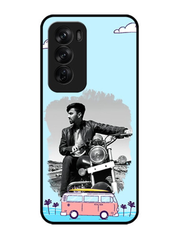 Custom Oppo Reno 12 Pro 5G Custom Glass Phone CaseTravel and Adventure Design