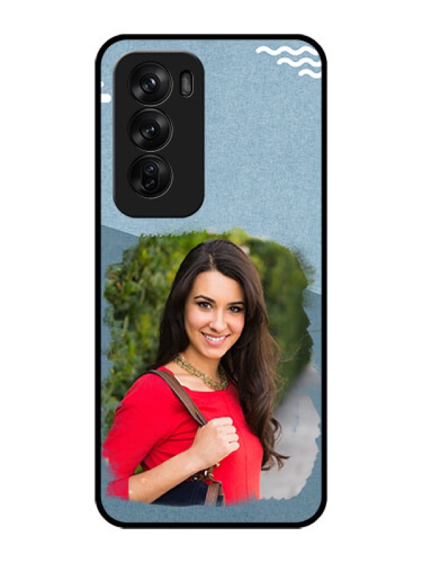 Custom Oppo Reno 12 Pro 5G Custom Glass Phone CaseGrunge Line Art Design