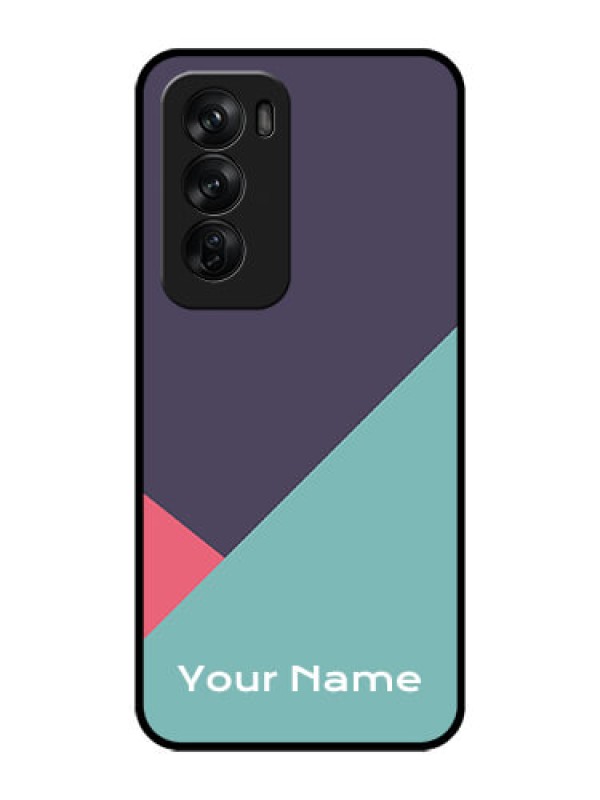 Custom Oppo Reno 12 Pro 5G Custom Glass Phone CaseTri Color Abstract Design