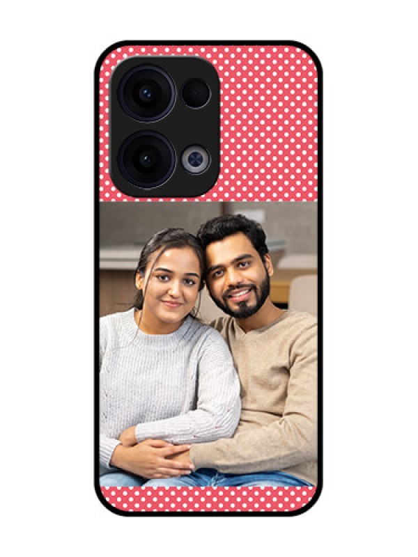 Custom Reno 13 5G Custom Glass Phone Case - White Dotted Design