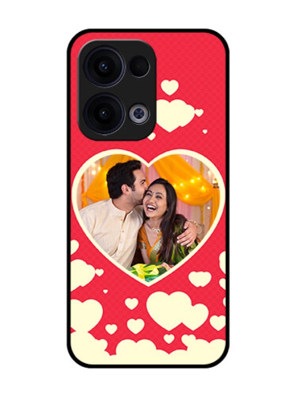 Custom Reno 13 5G Custom Glass Phone Case - Love Symbols Phone Cover Design