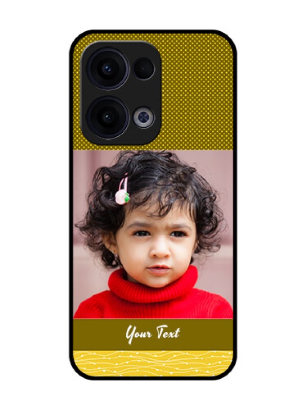 Custom Reno 13 5G Custom Glass Phone Case - Simple Green Color Design