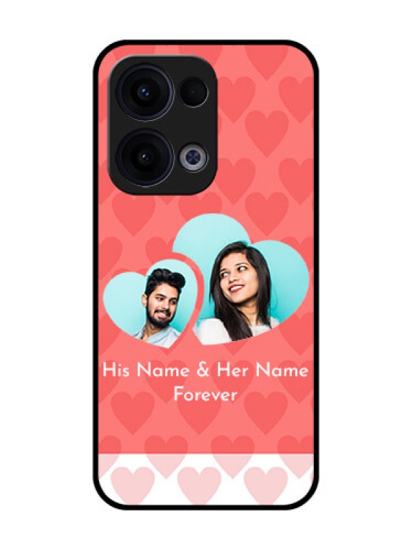 Custom Reno 13 5G Custom Glass Phone Case - Couple Pic Upload Design