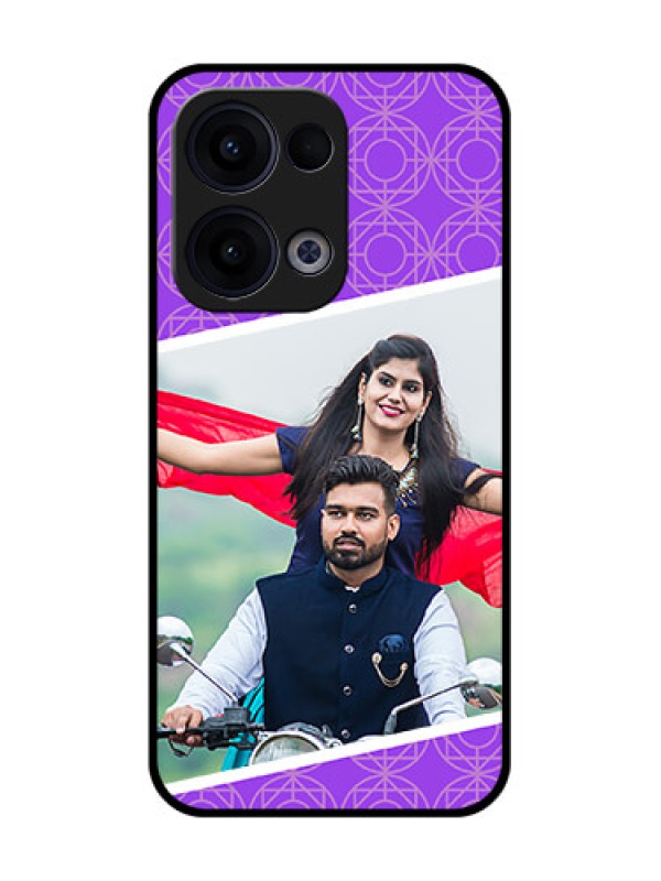 Custom Reno 13 5G Custom Glass Phone Case - Violet Color Pattern Design