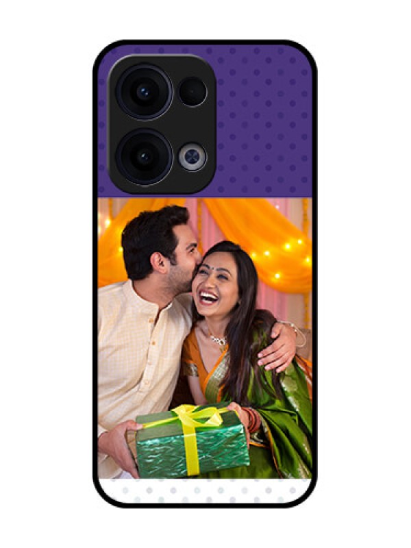 Custom Reno 13 5G Custom Glass Phone Case - Violet Colored Pattern Design