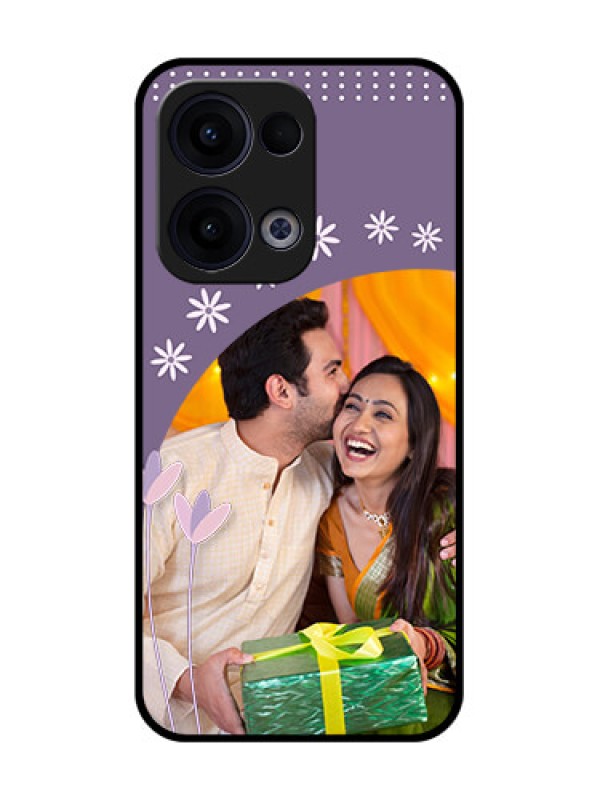 Custom Reno 13 5G Custom Glass Phone Case - Lavender Flowers Design