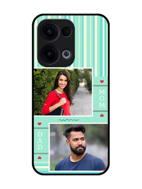 Custom Reno 13 5G Custom Glass Phone Case - Mom and Dad Pic Design