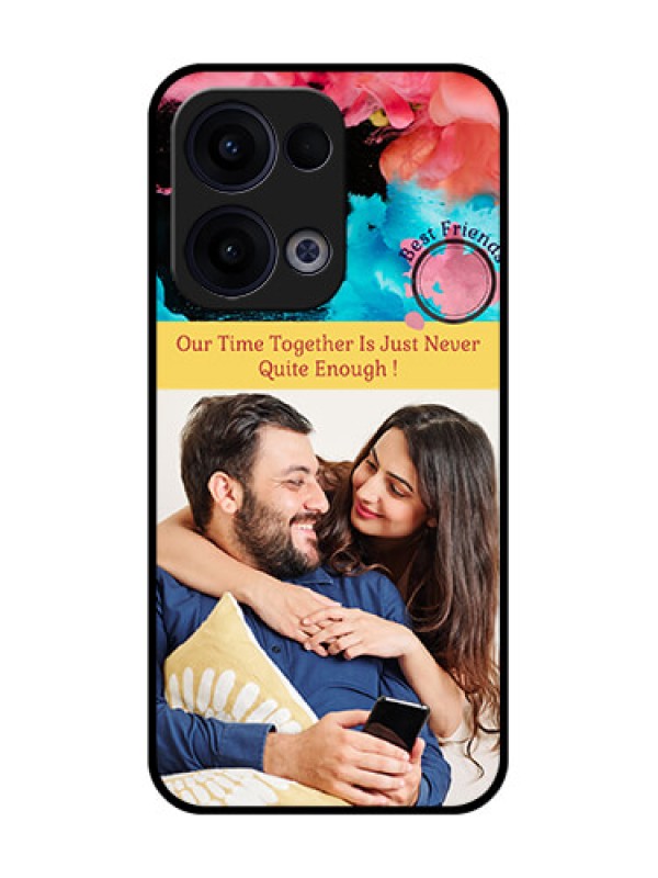 Custom Reno 13 5G Custom Glass Phone Case - Quote With Acrylic Painting Design