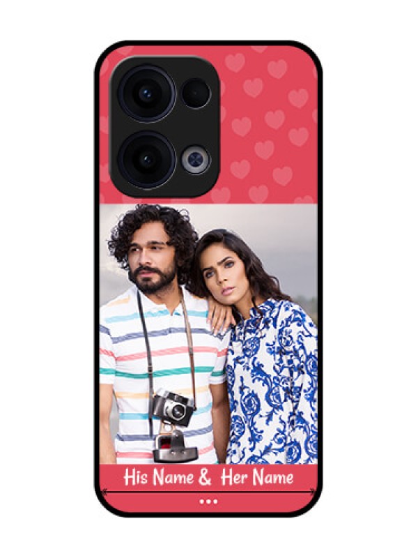 Custom Reno 13 5G Custom Glass Phone Case - Simple Love Design