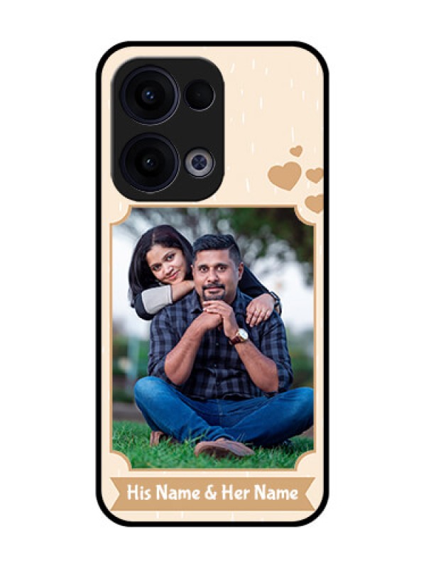 Custom Reno 13 5G Custom Glass Phone Case - With Confetti Love Design