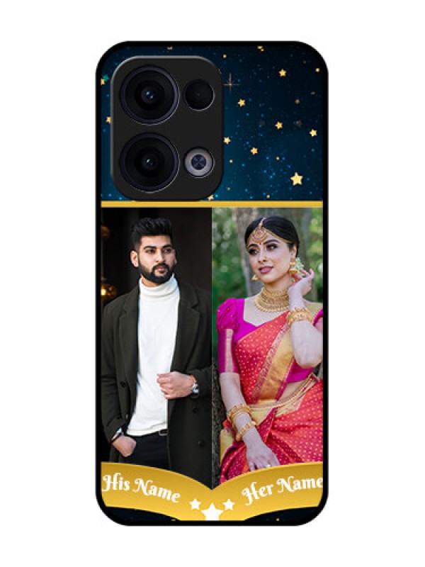 Custom Reno 13 5G Custom Glass Phone Case - Galaxy Stars Backdrop Design