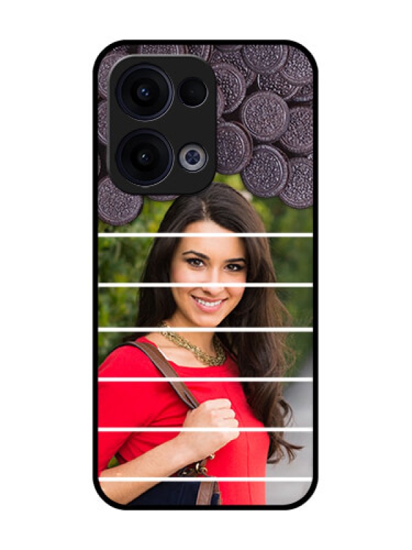 Custom Reno 13 5G Custom Glass Phone Case - With Oreo Biscuit Design
