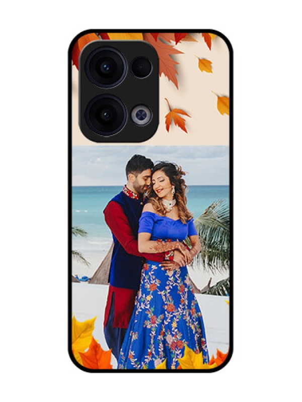 Custom Reno 13 5G Custom Glass Phone Case - Autumn Maple Leaves Design
