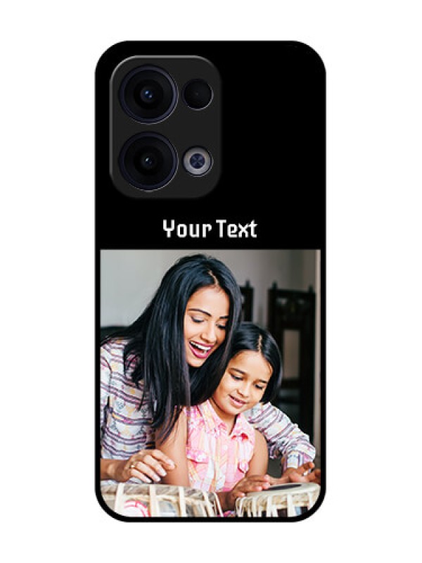 Custom Reno 13 5G Custom Glass Phone Case - Photo With Name Design