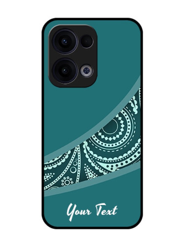 Custom Reno 13 5G Custom Glass Phone Case - Semi Visible Floral Design