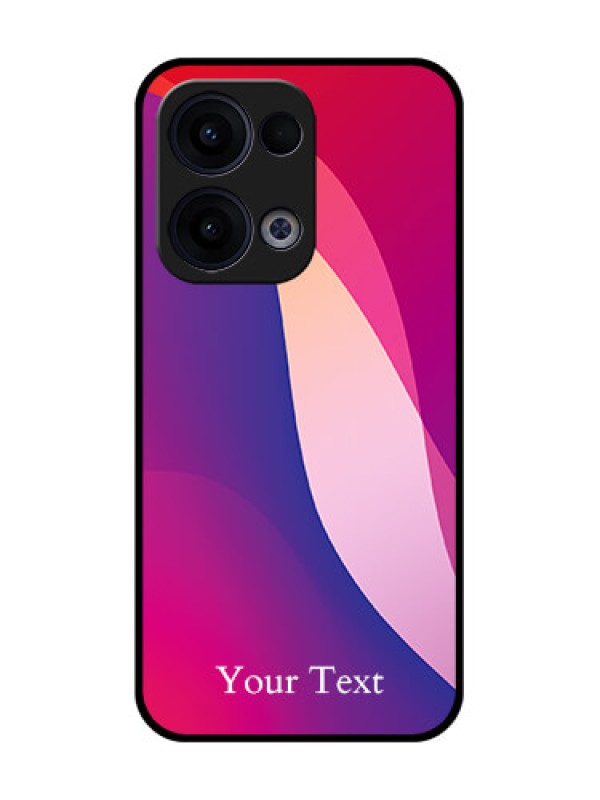 Custom Reno 13 5G Custom Glass Phone Case - Digital Abstract Overlap Design
