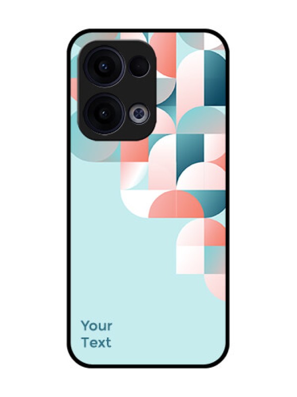 Custom Reno 13 5G Custom Glass Phone Case - Stylish Semi - Circle Pattern Design