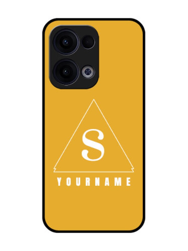 Custom Reno 13 5G Custom Glass Phone Case - Simple Triangle Design