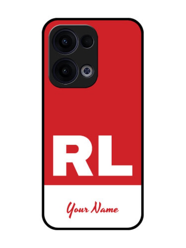 Custom Reno 13 5G Custom Glass Phone Case - Dual Tone Custom Text Design