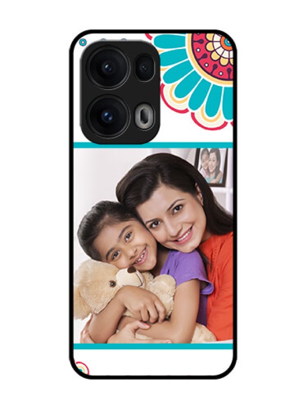 Custom Reno 13 Pro 5G Custom Glass Phone CaseFlower Design