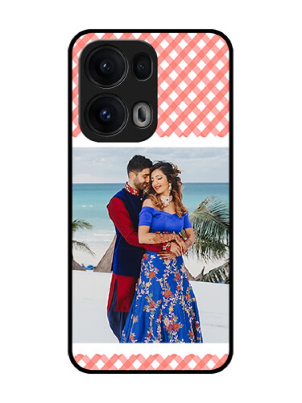 Custom Reno 13 Pro 5G Custom Glass Phone CasePink Pattern Design