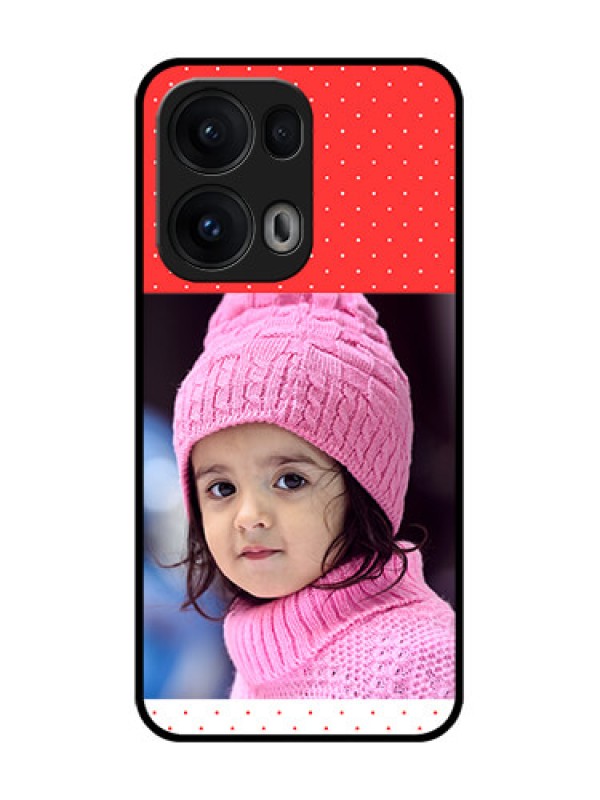 Custom Reno 13 Pro 5G Custom Glass Phone CaseRed Pattern Design