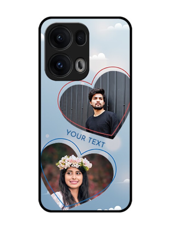 Custom Reno 13 Pro 5G Custom Glass Phone CaseBlue Color Couple Design