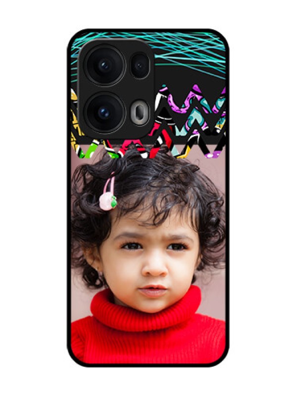 Custom Reno 13 Pro 5G Custom Glass Phone CaseNeon Abstract Design