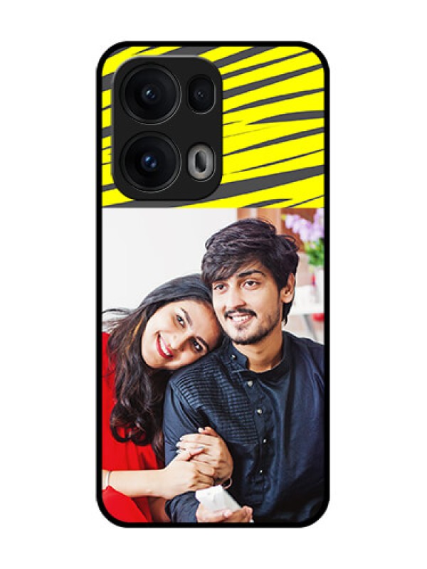 Custom Reno 13 Pro 5G Custom Glass Phone CaseYellow Abstract Design