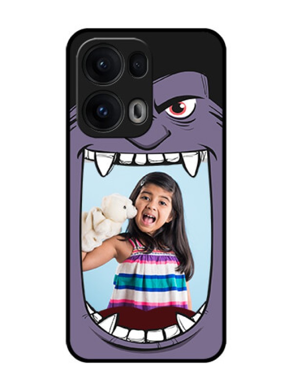 Custom Reno 13 Pro 5G Custom Glass Phone CaseAngry Monster Design