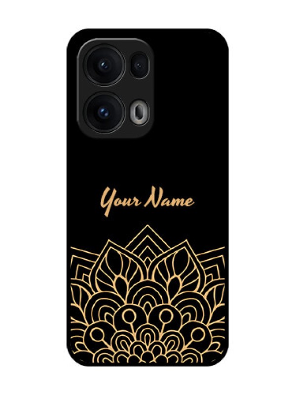 Custom Reno 13 Pro 5G Custom Glass Phone CaseGolden Mandala Design