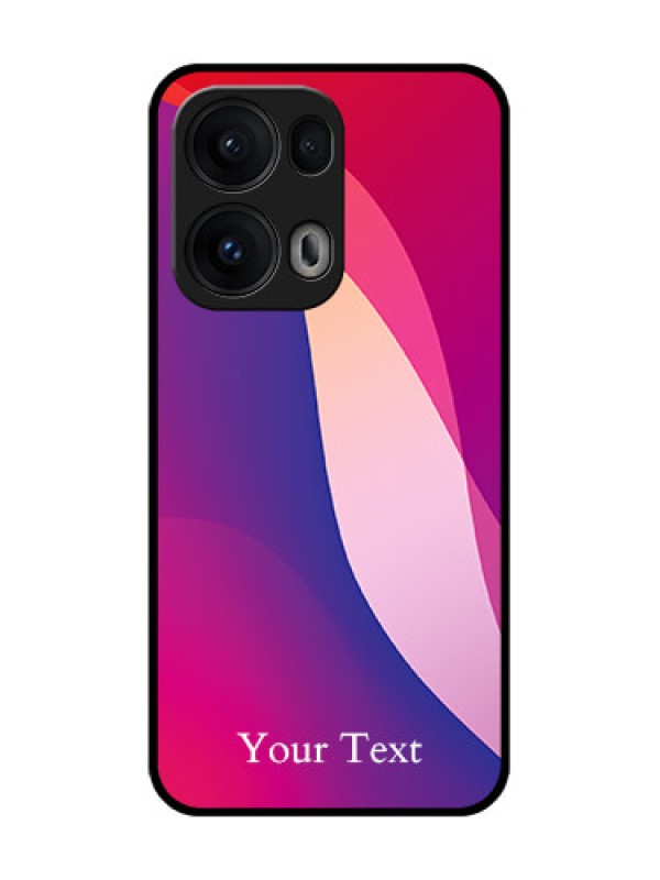 Custom Reno 13 Pro 5G Custom Glass Phone CaseDigital Abstract Overlap Design