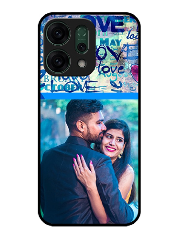 Custom Oppo Reno 14 5G Custom Glass Phone Case - Colorful Love Design