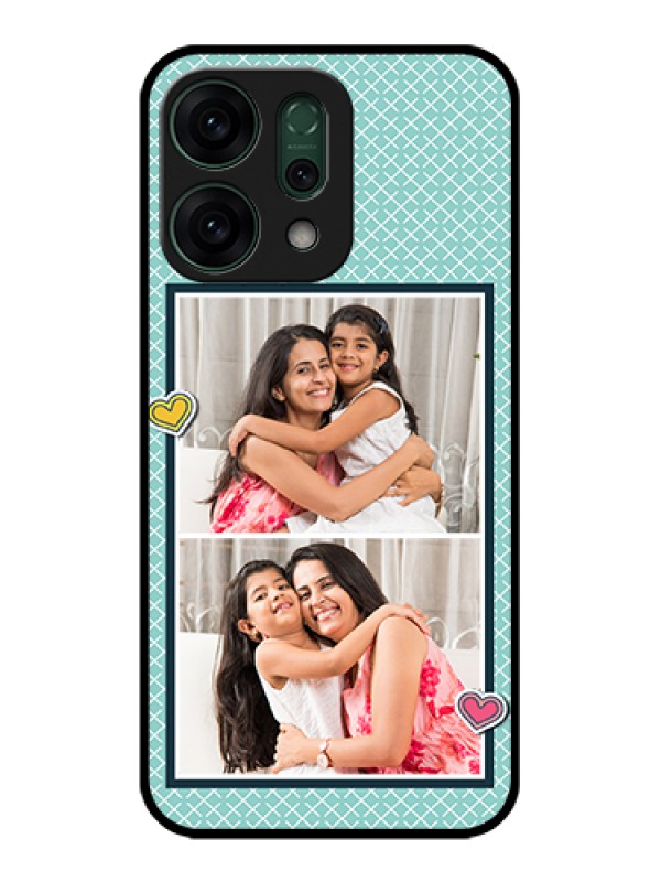 Custom Oppo Reno 14 5G Custom Glass Phone Case - 2 Image Holder With Pattern Design