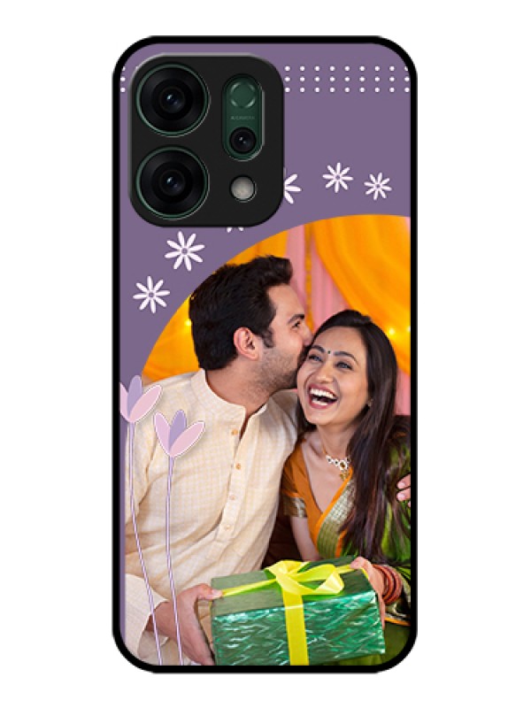 Custom Oppo Reno 14 5G Custom Glass Phone Case - Lavender Flowers Design