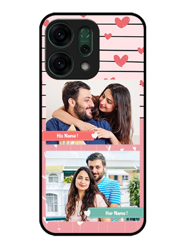 Custom Oppo Reno 14 5G Custom Glass Phone Case - Photo With Heart Design