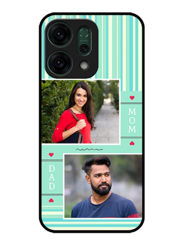 Custom Oppo Reno 14 5G Custom Glass Phone Case - Mom & Dad Pic Design