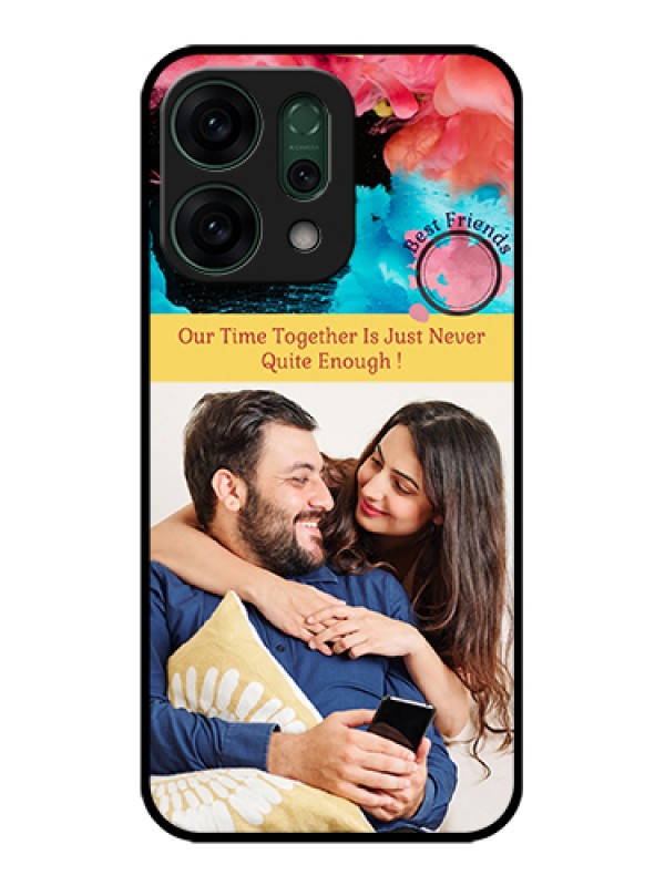 Custom Oppo Reno 14 5G Custom Glass Phone Case - Quote With Acrylic Painting Design